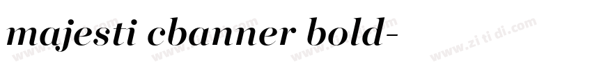 majesti cbanner bold字体转换